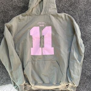 Lonely Ghost 11:11 Large Hoodie in Green/Pink